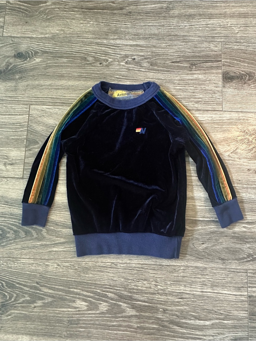 Aviator Nation Kids Classic Velvet Crewneck